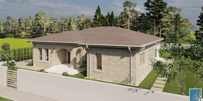 Casa Parter cu 3 dormitoare stil mediteranean