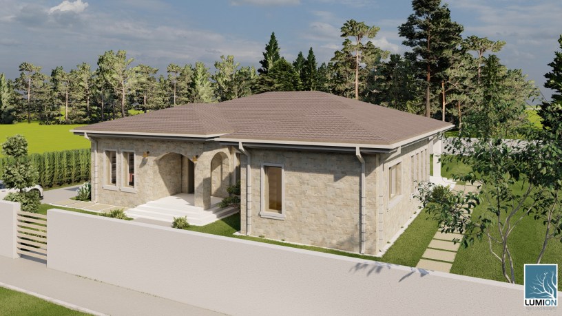 Casa Parter cu 3 dormitoare stil mediteranean