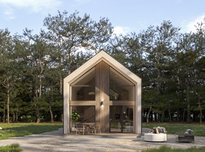 Casa Stil Scandinav in forma de A