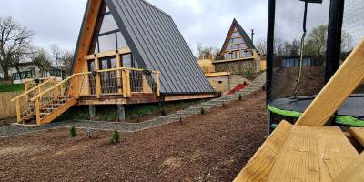 cabana a frame cu sauna si ciubar