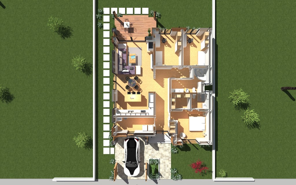 Proiecte case - casa parter 120 metri patrati