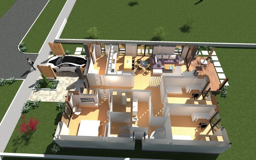 Proiecte case - casa parter 120 metri patrati