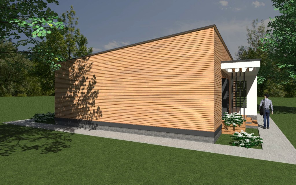 Proiect casa parter cu doua dormitoare planuri pret ieftin gratuit