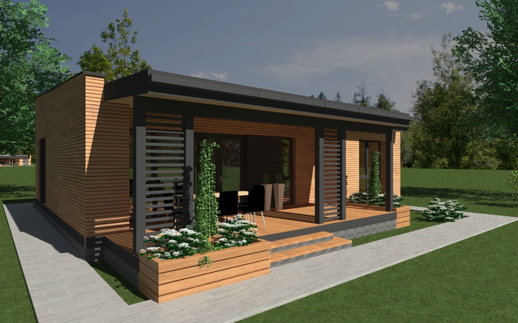 Proiect casa parter cu doua dormitoare planuri pret ieftin gratuit