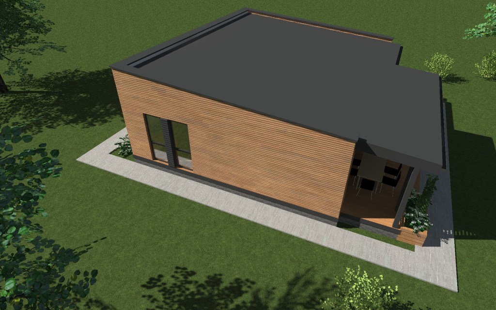 Proiect casa parter cu doua dormitoare planuri pret ieftin gratuit