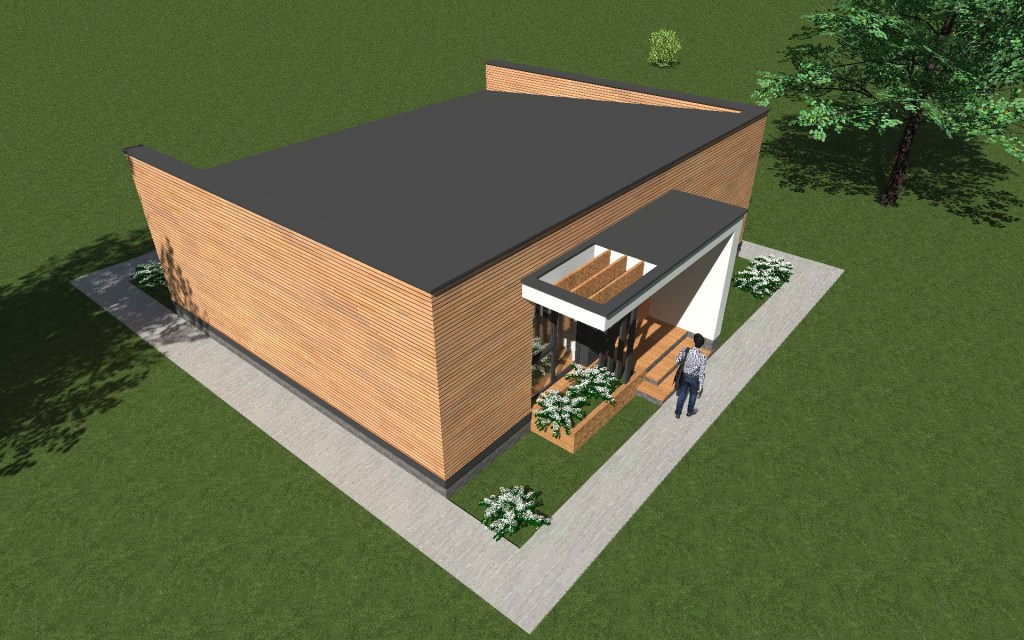 Proiect casa parter cu doua dormitoare planuri pret ieftin gratuit