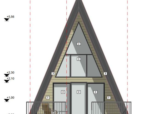 Casa 6 x 9 metri A Frame – 7 metri&nbsp;inaltime