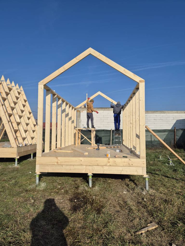 casa tip scandinav - 3 x 5 metri - kit casa de lemn