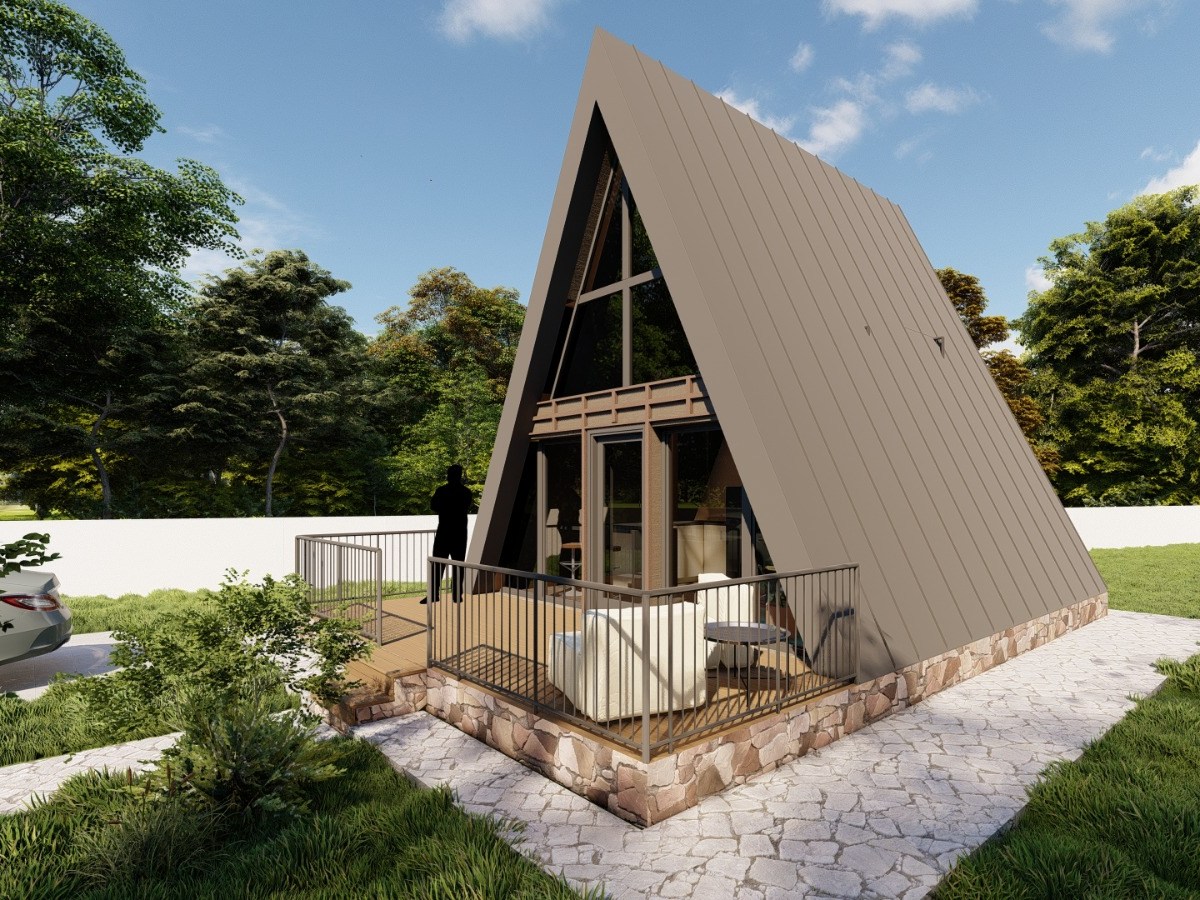 Casa A Frame 6 x 7 metri – Proiect si&nbsp;Kit